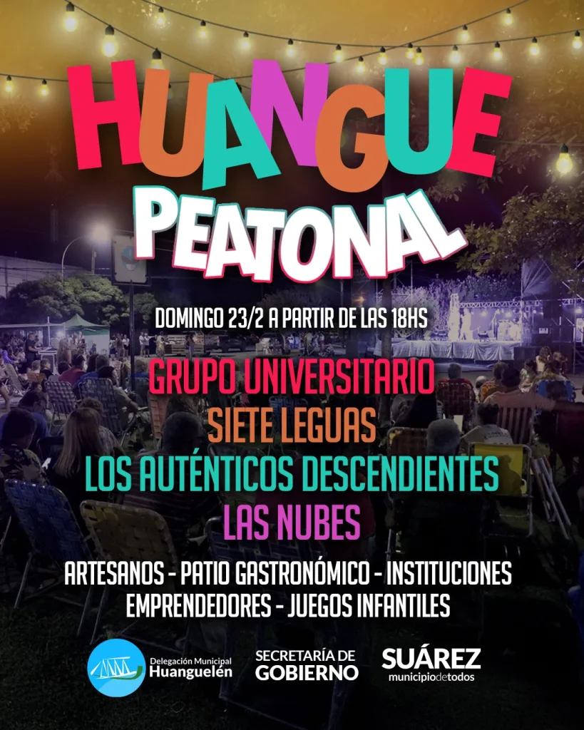 🥳¡Llega Huangue Peatonal a mover el 2025 con una noche única de música